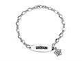 Dream Sterling Silver ID Charm Bracelet with Cubic Zirconia (CZ)
