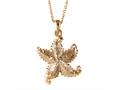 Rose Gold Over Sterling Silver Sealife Starfish Pendant