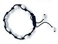 Adjustable Genuine Howlite Gemstone Thread Bracelet