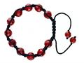 Adjustable Genuine Red Jade Gemstone Thread Bracelet