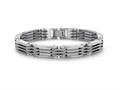 Tonino Lamborghini Motore Collection Stainless Steel Bracelet with Carbon Fiber