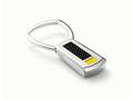 Tonino Lamborghini Primo Collection Black Titanium and Stainless Steel Key Chain with Three Yellow Crystal Stones