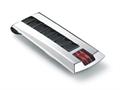 Tonino Lamborghini Primo Collection Stainless Steel Money Clip with Three Red Crystal Stones