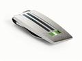 Tonino Lamborghini Corsa Collection Stainless Steel Money Clip with Green and White Stones
