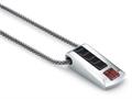 Tonino Lamborghini Primo Collection Stainless Steel Pendant with Three Red Crystal Stones