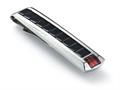 Tonino Lamborghini Primo Collection Stainless Steel Tie Clip with Three Red Crystal Stones