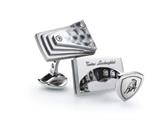 Tonino Lamborghini Stainless Steel Cufflinks with Carbon Fiber