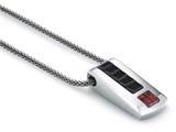 Tonino Lamborghini Primo Collection Stainless Steel Pendant with Three Red Crystal Stones