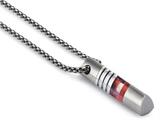Tonino Lamborghini Corsa Collection Stainless Steel Pendant with Red and White Crystal Stones