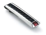 Tonino Lamborghini Primo Collection Stainless Steel Tie Clip with Three Red Crystal Stones