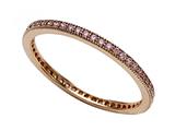 Zoe R™ Rose Gold Plated Sterling Silver Micro Pave Hand Set Cubic Zirconia (CZ) Stackable Eternity Band