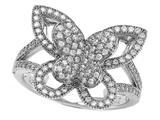 Zoe R™ 925 Sterling Silver Micro Pave Hand Set Cubic Zirconia (CZ) Butterfly Ring