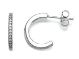 Zoe R™ 925 Sterling Silver Micro Pave Hand Set Cubic Zirconia (CZ) Small Hoop Earrings