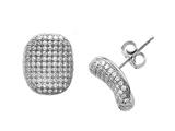 Zoe R™ Sterling Silver Micro Pave Hand Set Cubic Zirconia (CZ) Earrings