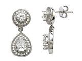 Zoe R™ Sterling Silver Micro Pave Hand Set Cubic Zirconia (CZ) Earrings