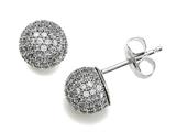Zoe R™ 925 Sterling Silver Micro Pave Hand Set Cubic Zirconia (CZ) Ball Earrings