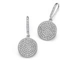 Zoe R™ 925 Sterling Silver Micro Pave Hand Set Cubic Zirconia (CZ) Circle Dangle Earrings