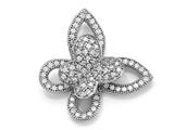 Zoe R™ 925 Sterling Silver with Yellow Plating Accent Micro Pave Hand Set Cubic Zirconia (CZ) Two-Tone Butterfly