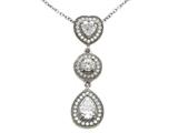 Zoe R™ Sterling Silver Micro Pave Hand Set Cubic Zirconia (CZ) Pendant
