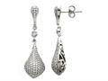 Zoe R™ Sterling Silver Micro Pave Hand Set Cubic Zirconia (CZ) Earrings