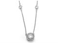 Zoe R™ 925 Sterling Silver Micro Pave Hand Set Cubic Zirconia (CZ) 23 Inch Diamond By The Yard Necklace With R