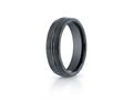 Benchmark® Ceramic 6mm Comfort-fit Satin-finished Design Ring