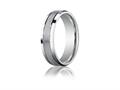 Benchmark® Palladium 6mm Comfort-fit Satin-finished High Polished Beveled Edge Carved Design Band
