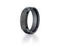 Benchmark® Ceramic 7mm Comfort-fit High Polished Beveled Edge Design Ring