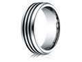 Benchmark® Cobalt Chrome™ 7.5mm Comfort-fit 3 Black Channel Design Ring