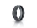 Benchmark® Ceramic 8mm Comfort-fit Satin-finished Round Edge Design Ring