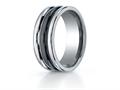 Benchmark® 8mm Tungsten Forge® Wedding Ring with Seranite Center