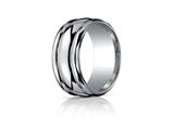 Benchmark® Argentium Silver 10mm Comfort-fit High Polished Design Band