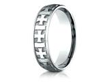 Benchmark® 6mm Comfort-fit Gaelic Cross Carved Design Band