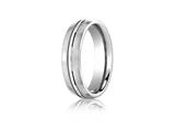 Benchmark® Palladium 6mm Comfort-fit Satin-finished With High Polished Center Cut Carved Design Band