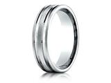 Benchmark® 6mm Comfort-fit Satin-finished With Parallel Grooves Carved Design Band