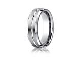 Benchmark® Palladium 6mm Comfort-fit Satin-finished With High Polished Cut Carved Design Band