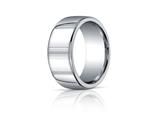 Benchmark® Argentium Silver 10mm Comfort-fit High Polished Design Band