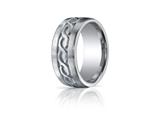 Benchmark® Argentium Silver 10mm Comfort-fit Celtic Knot Design Band