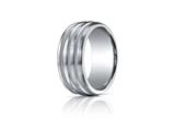 Benchmark® Argentium Silver 10mm Comfort-fit Satin-finished Braid Design Band