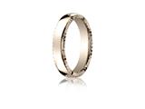 Benchmark® 4.5mm Comfort-fit Satin-finished High Polished Rivet Coin Edging Carved Design Band