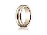Benchmark® 7.5mm Comfort-fit High Polished Double-domed Carved Design Band