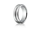 Benchmark® 4.5mm Comfort-fit High Polished Double-domed Carved Design Band