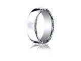 Benchmark® 4.5mm Comfort-fit Satin-finished High Polished Rivet Coin Edging Carved Design Band
