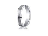 Benchmark® Argentium Silver 5mm Comfort-fit Four-sided Design Band