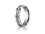 Benchmark® 6mm Comfort-fit Satin-finished Center With Milgrain And Squared Edge Carved Design Band