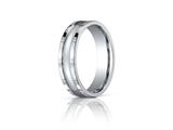 Benchmark® 6mm Comfort-fit High Polished Squared Edge Carved Design Band