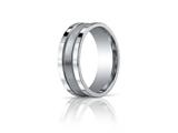 Benchmark® 8mm Comfort-fit Satin-finished Center With Milgrain And Squared Edge Carved Design Band