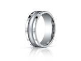 Benchmark® 8mm Comfort-fit High Polished Center With Milgrain And Squared Edge Carved Design Band