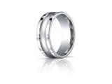 Benchmark® 8mm Comfort-fit High Polished Squared Edge Carved Design Band