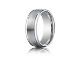 Benchmark® 8mm Comfort-fit Satin-finished High Polished Round Edge Carved Design Band